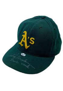 Rickey Henderson Oakland A’s Game-Used & Signed Cap