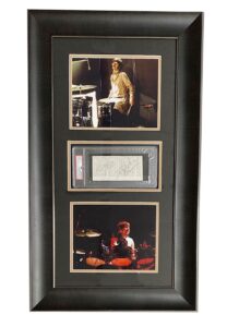 Ringo Starr & Zak Starkey Signed Cut Framed Display