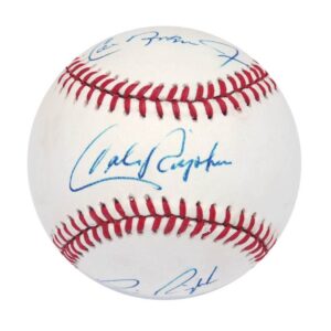 Ripken Family Autographed Baseball – Cal Sr., Cal Jr. & Billy