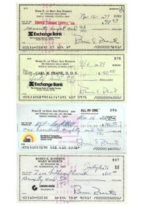 Robin Roberts Autographed Personal Bank Checks