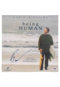 Robin Williams “Being Human” Autographed LaserDisc Movie