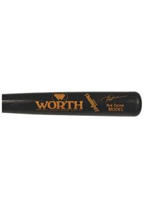 Rod Carew Game-Ready & Autographed Bat