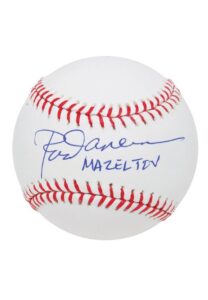 Rod Carew “Mazel Tov” Signed Baseball & Yarmulke