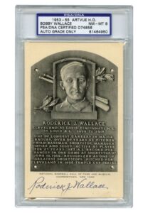 Roderick “Bobby” Wallace Signed HOF B&W Plaque Postcard