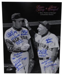 Roger Craig and Casey Stengel “1st Mets Pitcher & Manager in Franchise History” 20×16 1962 Mets Team Autographed Photo