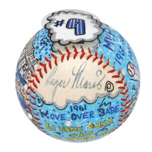 Roger Maris Signed Fazzino Hand Painted Baseball