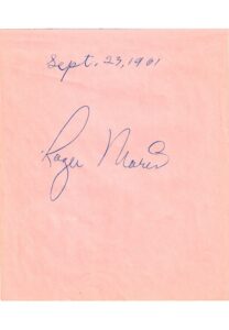 Roger Maris Single-Signed Cut