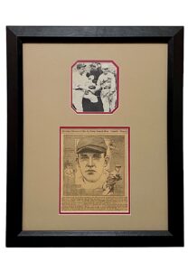 Rogers Hornsby Autographed Magazine Photo Display