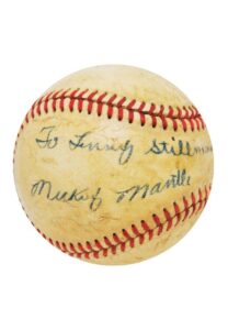 Rookie Era Vintage Mickey Mantle Single-Signed Baseball