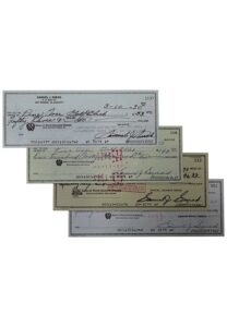 Sam Snead Autographed Checks To Pine Tree Golf Club