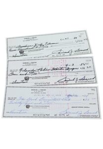 Sam Snead Autographed Personal Bank Donation Checks