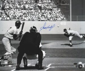 Sandy Koufax 1965 World Series Game 5 First Pitch Autographed Photo