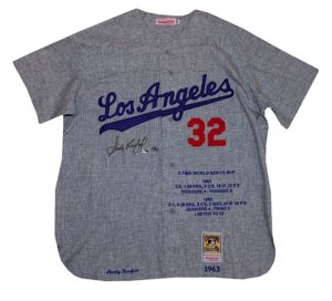 Sandy Koufax Autographed LE Dodgers Mitchell & Ness Flannel Jersey