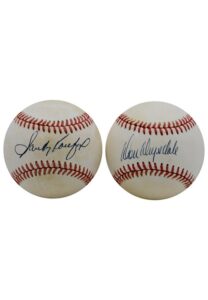 Sandy Koufax & Don Drysdale Single-Signed ONL Baseballs