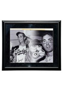 Sandy Koufax & Nolan Ryan Autographed No Hitter Framed Display