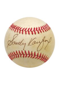 Sandy Koufax Single-Signed Baseball