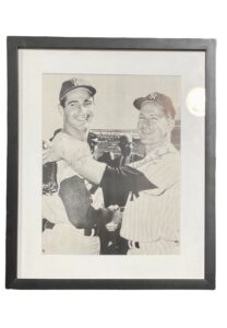 Sandy Koufax & Whitey Ford Dual-Signed Framed Photo