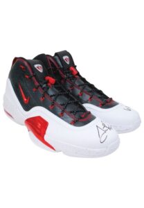 Scottie Pippen Autographed Sneakers with “6 Rings” Inscription