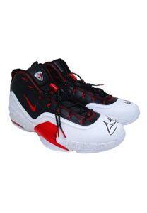 Scottie Pippen Autographed Sneakers with “6 Rings” Inscription