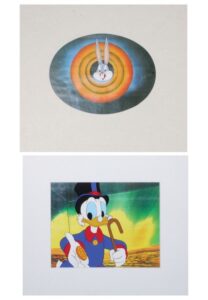 Scrooge McDuck & Bugs Bunny Production Cels with Backgrounds