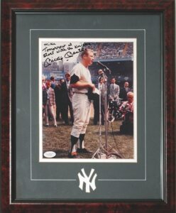 September 18, 1965 Mickey Mantle Day Autographed Framed Photo