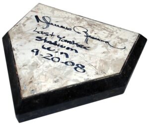 September 20, 2008 Mariano Rivera Last Old Yankee Stadium Win Game-Used & Autographed Home Plate