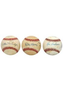 “Shot Heard Round The World”, “5 Extra Base Hits In A Game” & “Players W/ 13 Letter Last Names” Multi-Signed Baseballs