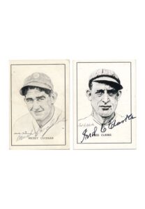 Signed 1950 Callahan Hall of Fame #16 Fred Clarke & #18 Mickey Cochrane