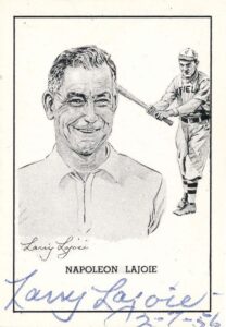 Signed 1950 Callahan Hall of Fame #47 Nap Lajoie