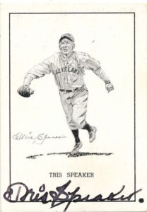 Signed 1950 Callahan Hall of Fame #68 Tris Speaker