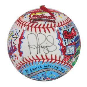 Signed Albert Pujols Charles Fazzino Baseball