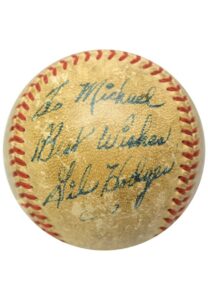 Single-Signed Gil Hodges New York Yankees Game-Used Baseball