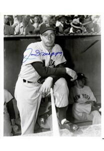 Single-Signed Photos By Baseball HOFers Including DiMaggio, Ford & More