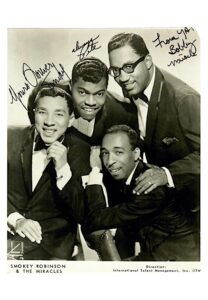 Smokey Robinson & The Miracles Multi-Signed B&W Photo