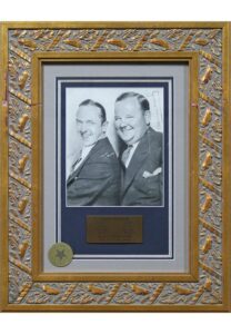 Stan Laurel & Oliver Hardy Dual-Signed Framed Photo Display