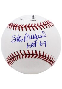 Stan Musial & Arnold Palmer Dual-Signed OML Baseball