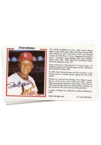 Stan Musial Autographed Postcards