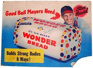 Stan Musial Autographed Vintage Wonder Bread Poster