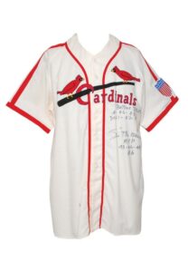 Stan Musial Career Stat Signed & Inscribed LE Baseball & Jersey