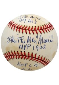 Stan Musial Single-Signed & Inscribed Baseball