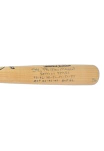 Stan “The Man” Musial Autographed Limited Edition Bat with Career Stats Inscriptions