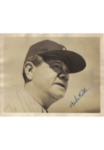 Stunning Babe Ruth Autographed B&W 8×10 Photo