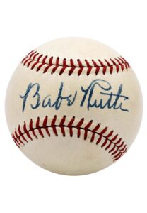 Stunning Babe Ruth Single-Signed OAL Baseball