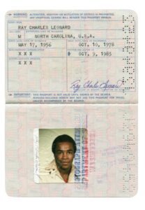 Sugar Ray Leonard Passport, Boxing Licenses, Ticket Stubs