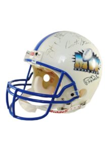 Super Bowl MVPs Multi-Signed Limited Edition Helmet with 24 Signatures