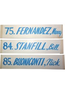 Super Bowl VII Locker Room Nameplates