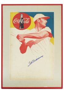 Ted Williams Autographed Coca-Cola Advertisement Piece