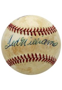 Ted Williams & Carrol Hardy Dual-Signed & Inscribed Baseball