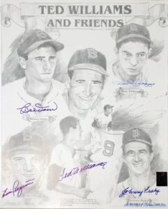 Ted Williams & Friends Limited Editions Boston Red Sox Autographed Rendering