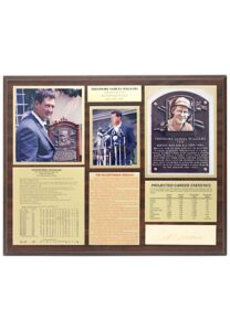 Ted Williams Hall Of Fame Display With Autographed Cut